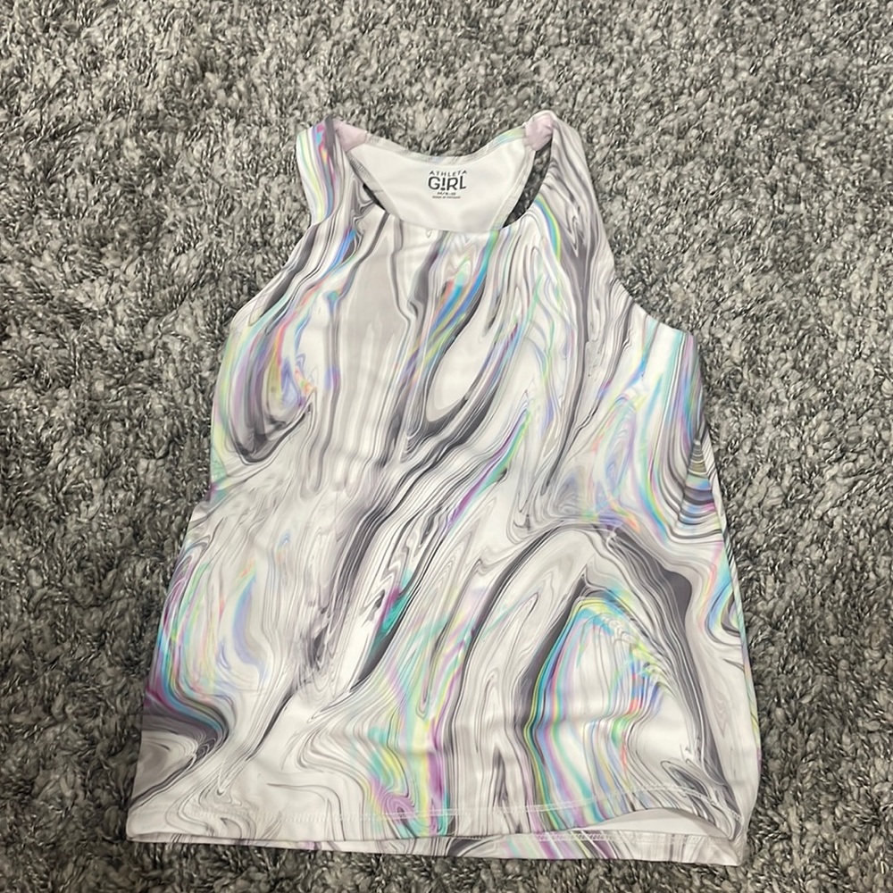 multicolored athleta girl tank top